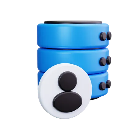 Database With User  3D Icon