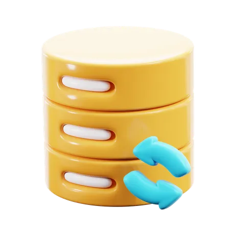 Databese sync  3D Icon