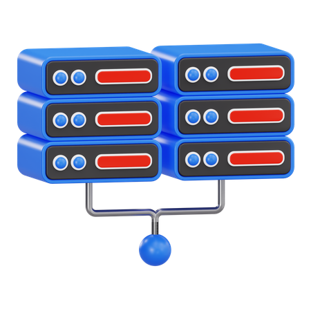 Datacenter network  3D Icon