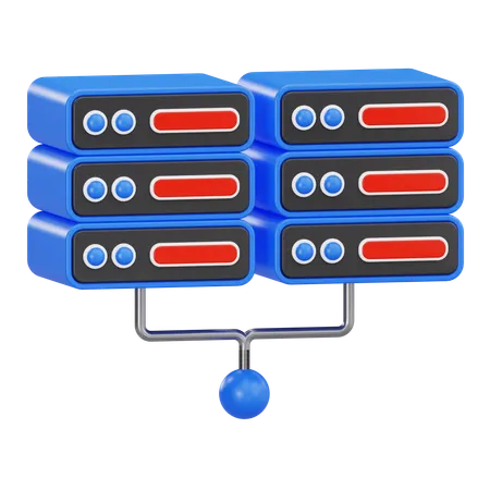 Datacenter network  3D Icon