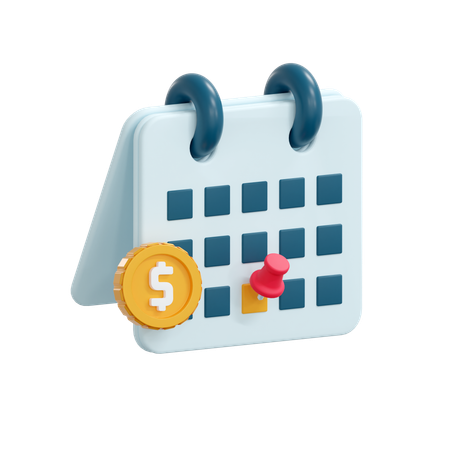 Datas salariais  3D Icon