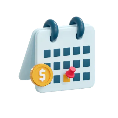 Datas salariais  3D Icon