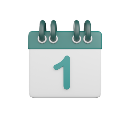 Date 1  3D Icon