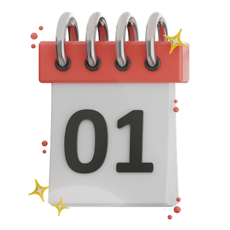 Date 1  3D Icon