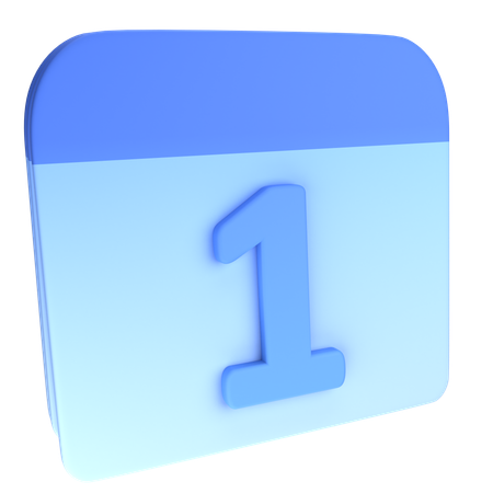 Date 1  3D Icon