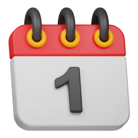 Date 1  3D Icon