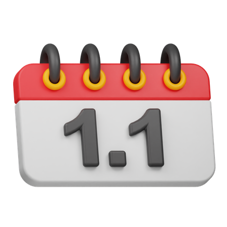 Date 1 1  3D Icon