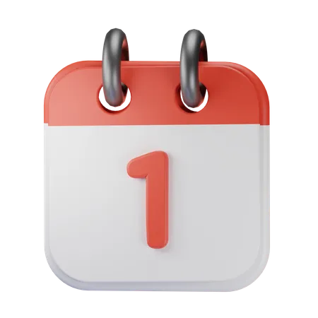 Date 1  3D Icon