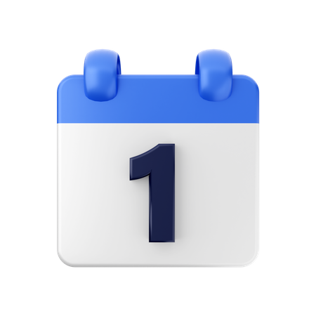 Date 1 3D Icon