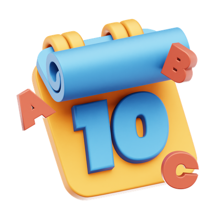 Date 10  3D Icon