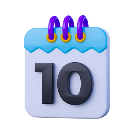 Date 10 3D Icon