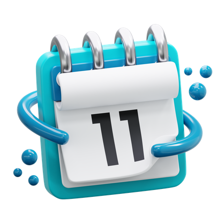 Date 11  3D Icon