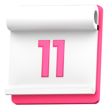 Date 11  3D Icon