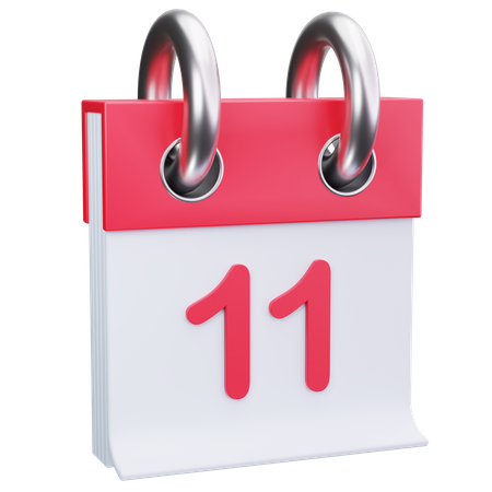 Date 11  3D Icon