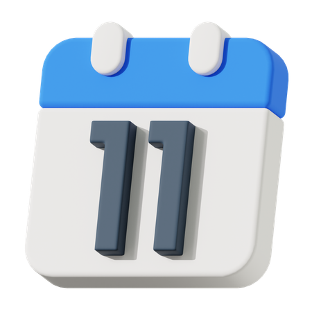 Date 11  3D Icon