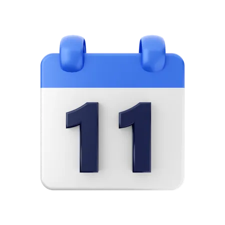 Date 11  3D Icon