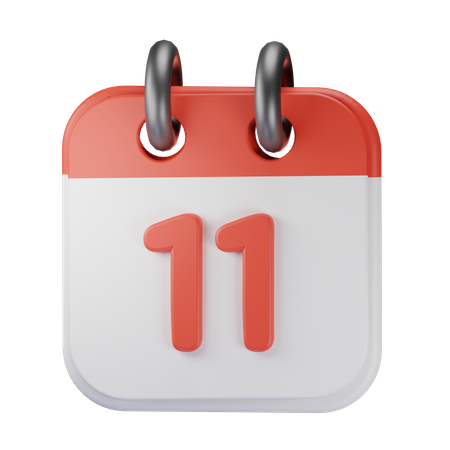 Date 11  3D Icon