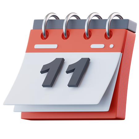 Date 11  3D Icon