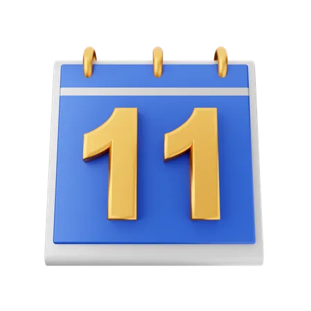 Date 11  3D Icon