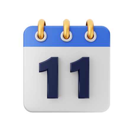 Date 11  3D Icon