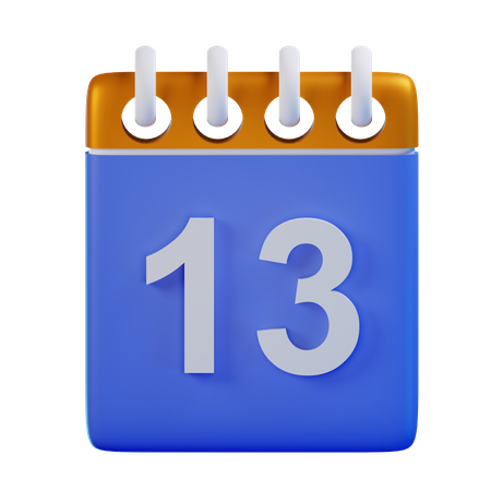 Date 13  3D Icon