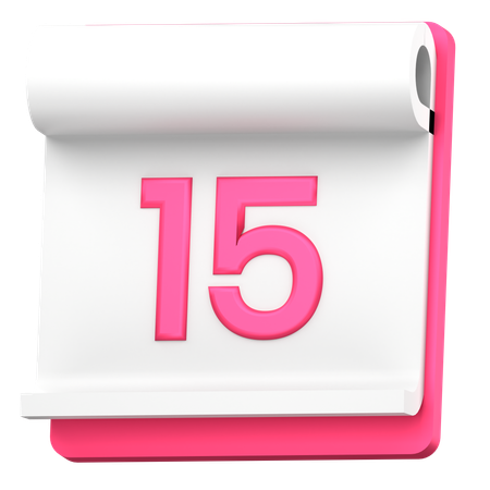 Date 15  3D Icon