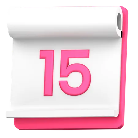 Date 15  3D Icon