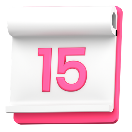 Date 15  3D Icon