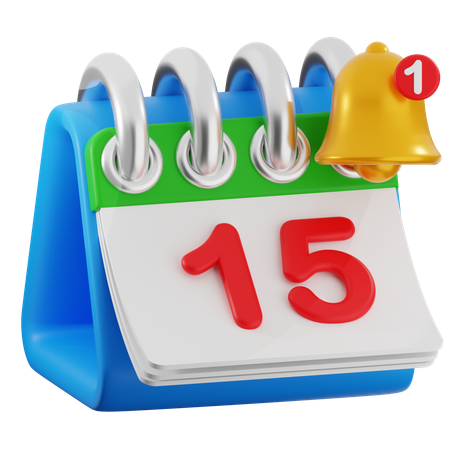 Date 15  3D Icon