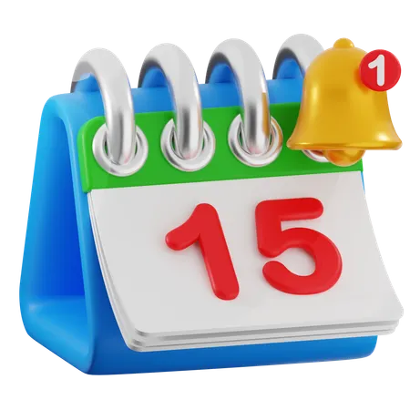 Date 15  3D Icon