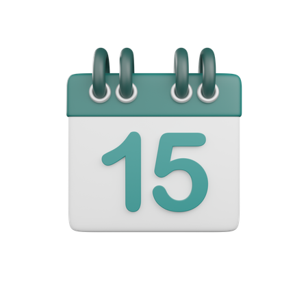 Date 15  3D Icon