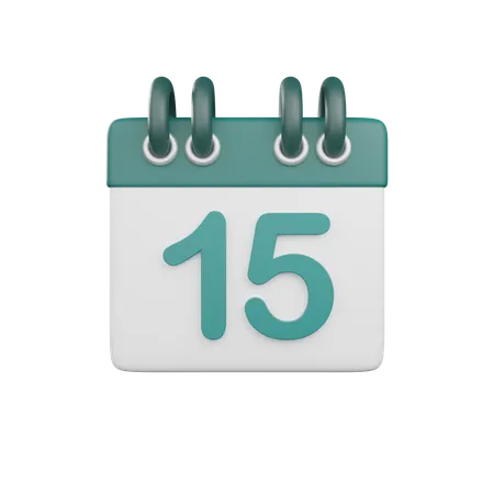 Date 15  3D Icon