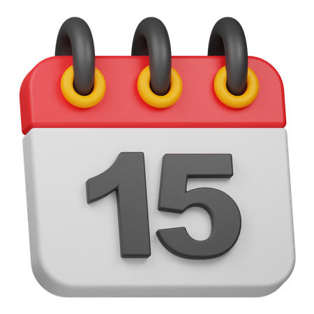 Date 15  3D Icon