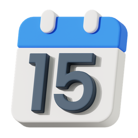 Date 15  3D Icon