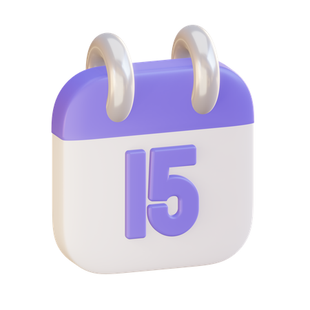 Date 15  3D Icon