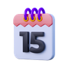 date fifteen emoji 3d