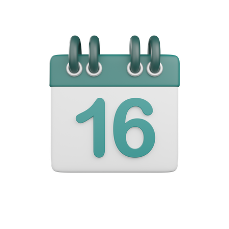 Date 16  3D Icon