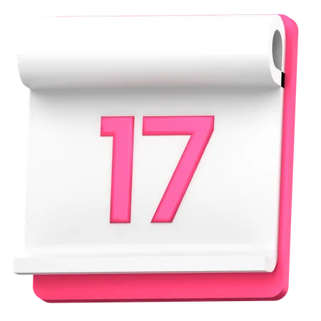 Date 17  3D Icon