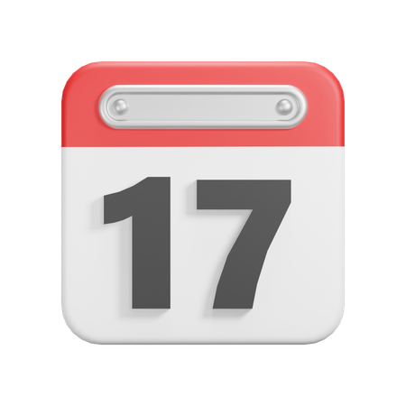 Date 17  3D Icon