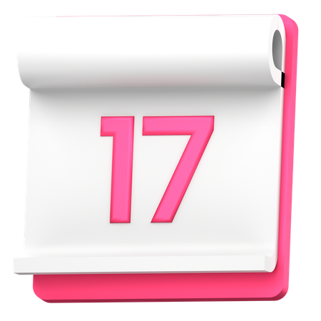 Date 17  3D Icon