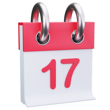 Date 17  3D Icon
