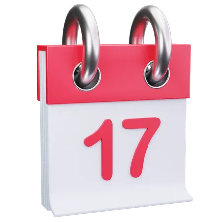 Date 17  3D Icon