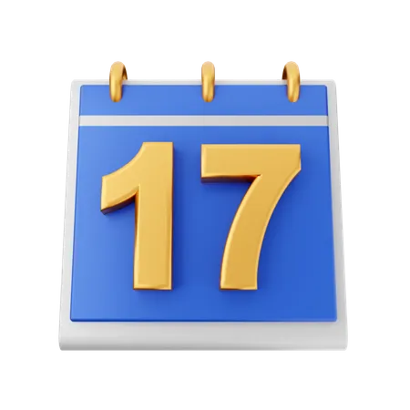 Date 17  3D Icon