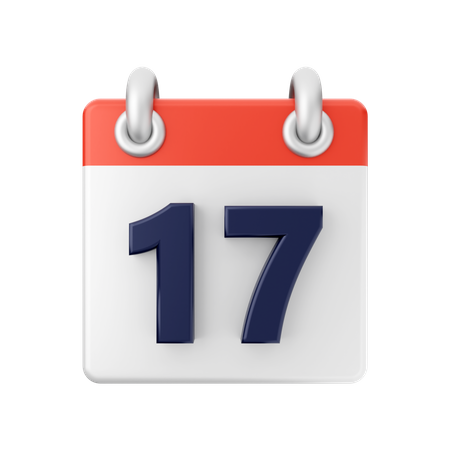 Date 17  3D Icon