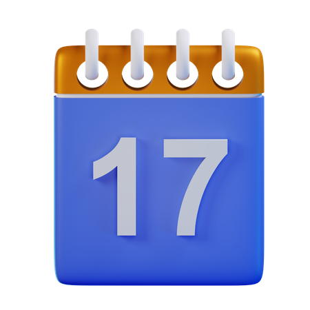 Date 17  3D Icon