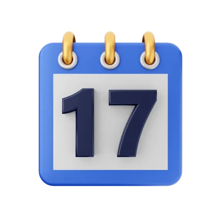 Date 17  3D Icon