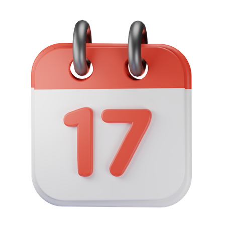 Date 17  3D Icon