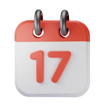 Date 17  3D Icon