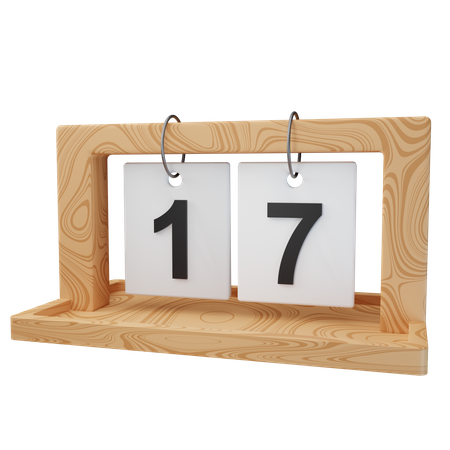 Date 17  3D Icon