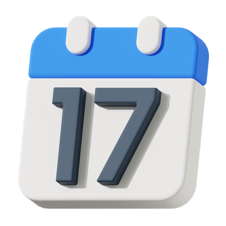 Date 17  3D Icon